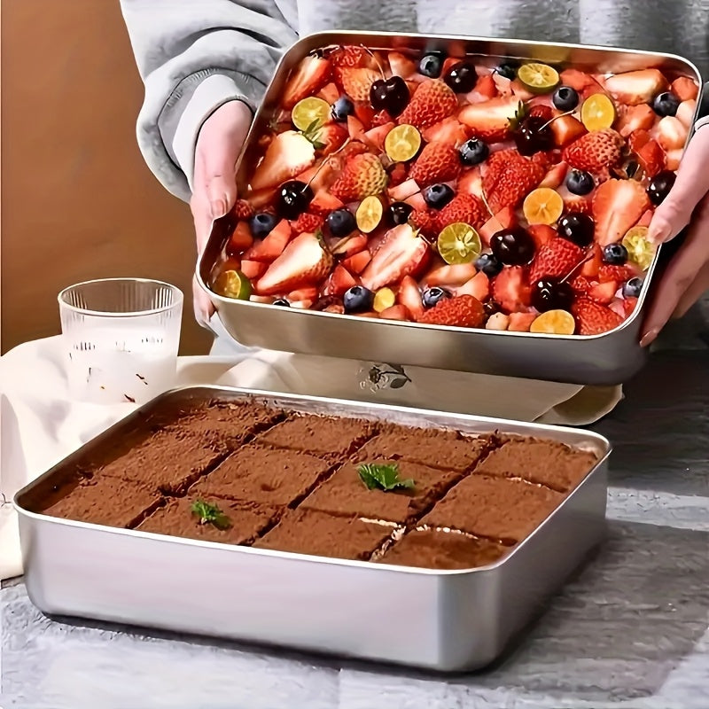 3Pcs Stainless Steel Food Storage Containers Leak Proof Stackable Food Boxes Reusable Airtight Container For Fridge Freezer Kitchen Fruit Meat Vegetable Storage